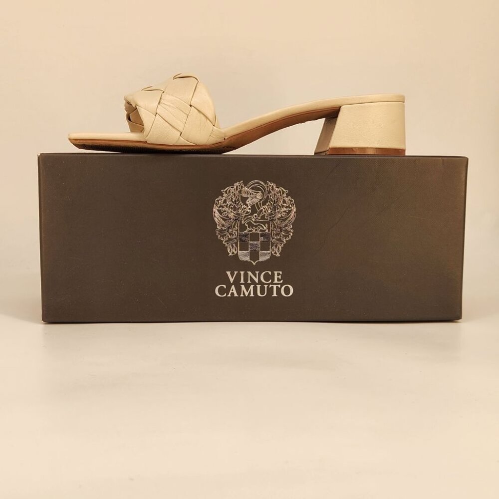 Vince Camuto Semtera Womens Woven Leather Strap Sandal Tan Dulce 8 M - 38 1/2